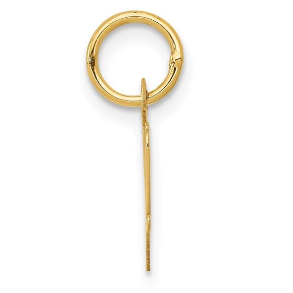 10k Yellow Gold Small Script Initial W Charm - Picture 2 of 4